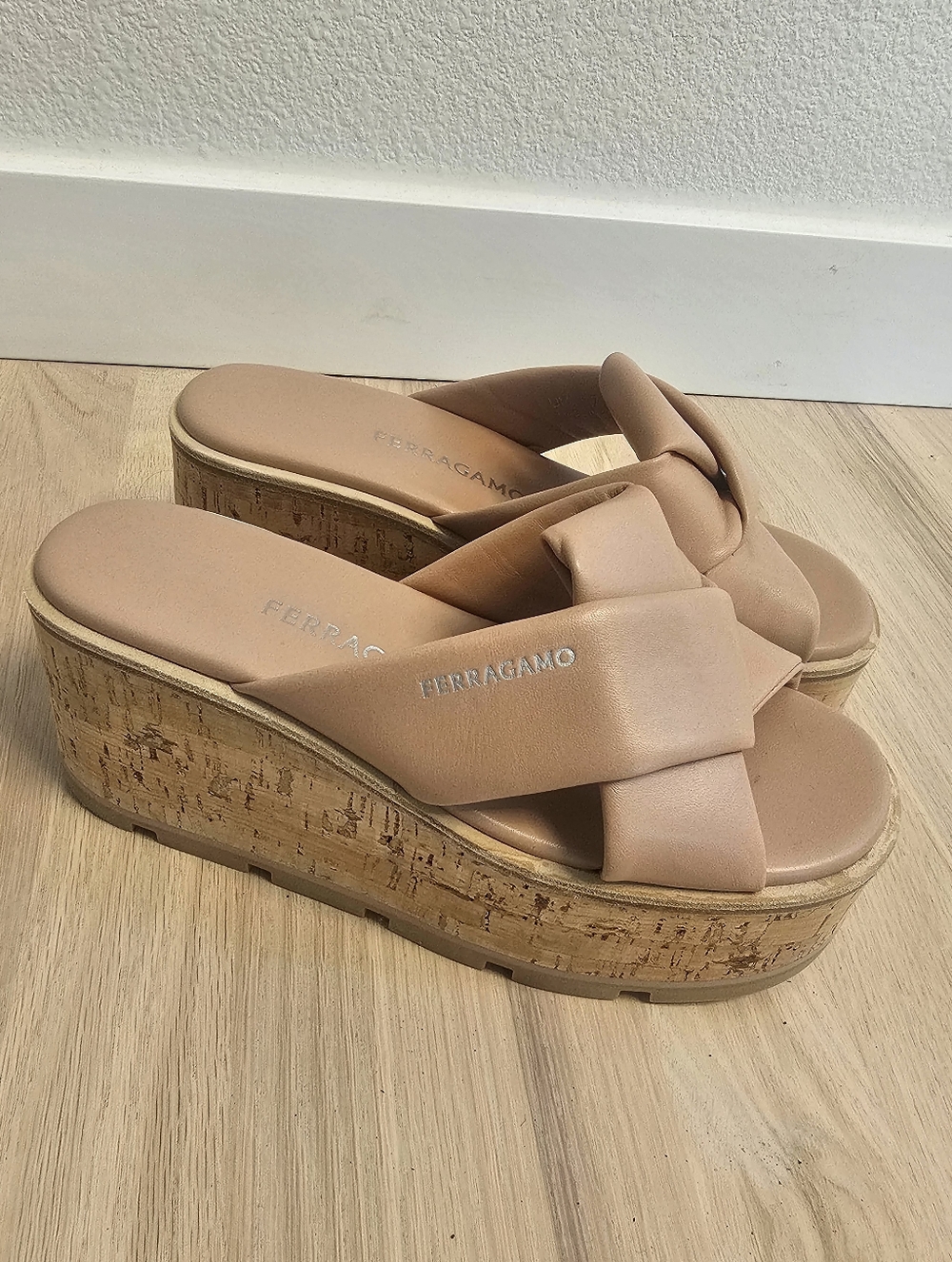 Salvatore Ferragamo Engracia Leather Wedge Sandal